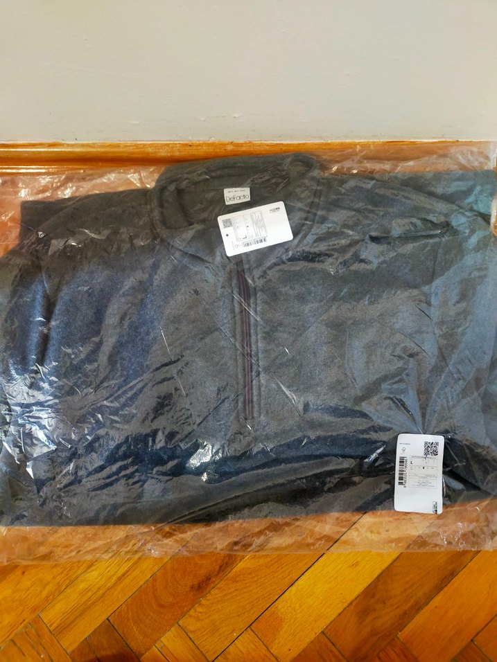 Gri Yarım Fermuarlı Erkek Polar Sweatshirt - Görsel 4