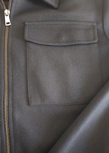 Erkek Siyah Fermuarlı Midi Ceket - Görsel 3