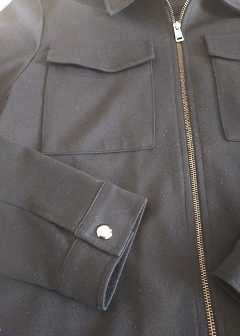 Erkek Siyah Fermuarlı Midi Ceket - Görsel 4