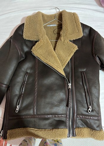 Kahverengi Kürklü Deri Kadın Ceket - Görsel 3
