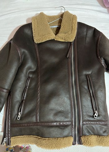 Kahverengi Kürklü Deri Kadın Ceket - Görsel 2