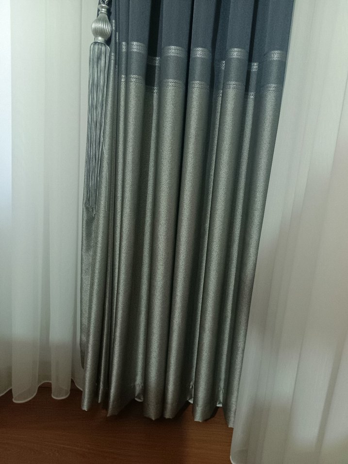 Desenli Gri-Antrasit Konvansiyonel Perde - Görsel 5