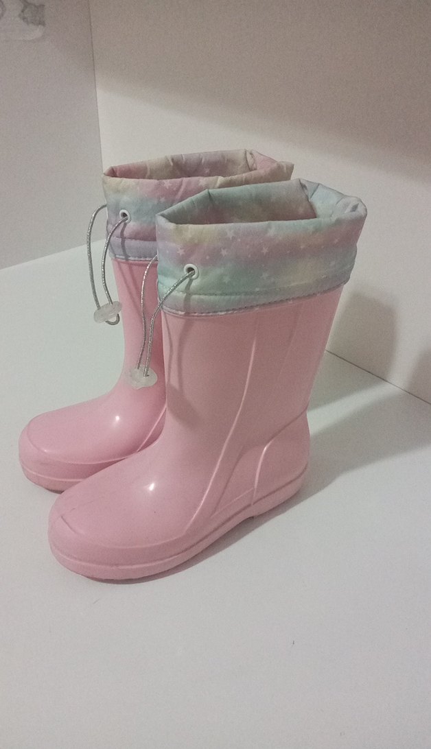 Kız Çocuk Pembe Lastikli Yağmur Çizmesi - Görsel 2