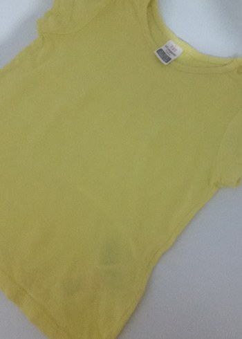 Kız Çocuk Sarı Kısa Kollu Tişört - Görsel 3