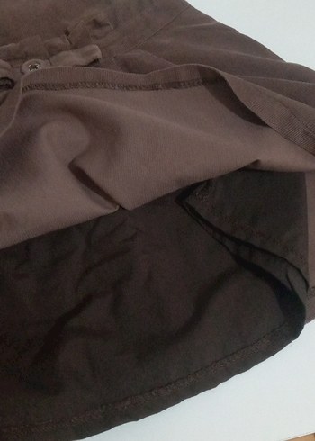 Kız Çocuk Kahverengi Süet Kolsuz Elbise - Görsel 5