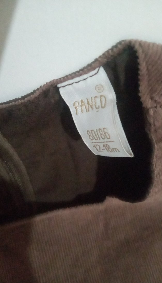 Kız Çocuk Kahverengi Süet Kolsuz Elbise - Görsel 3