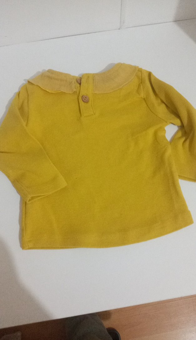 Kız Çocuk Sarı Fırfırlı Sweatshirt - Görsel 4