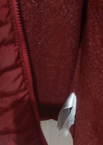 Bordo Parlak Fermuarlı Kız Montu - Görsel 4