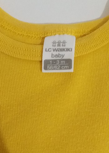 Sarı Kısa Kollu Bebek Kız Body - Görsel 2