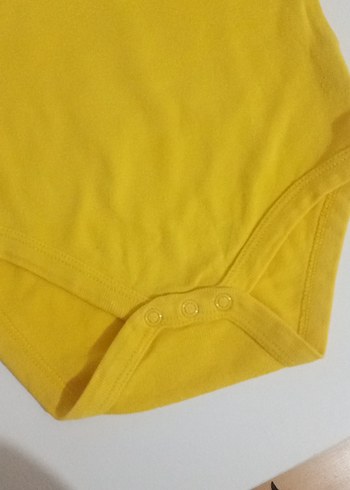 Sarı Kısa Kollu Bebek Kız Body - Görsel 3