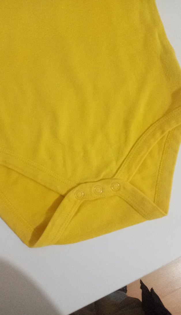 Sarı Kısa Kollu Bebek Kız Body - Görsel 3