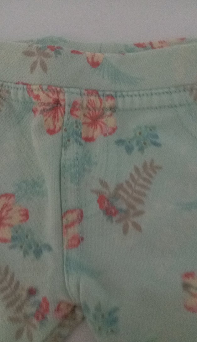 Kız Çocuk Çiçek Desenli Yeşil Tayt - Görsel 2