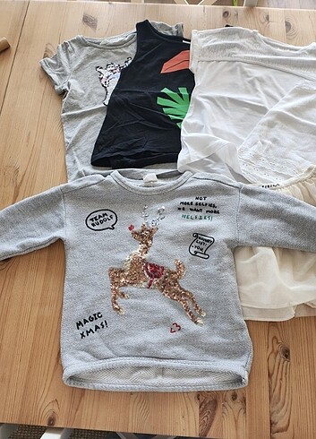 Zara 6-7 yaş kız için Zara ve H&M 6parça kıyafet