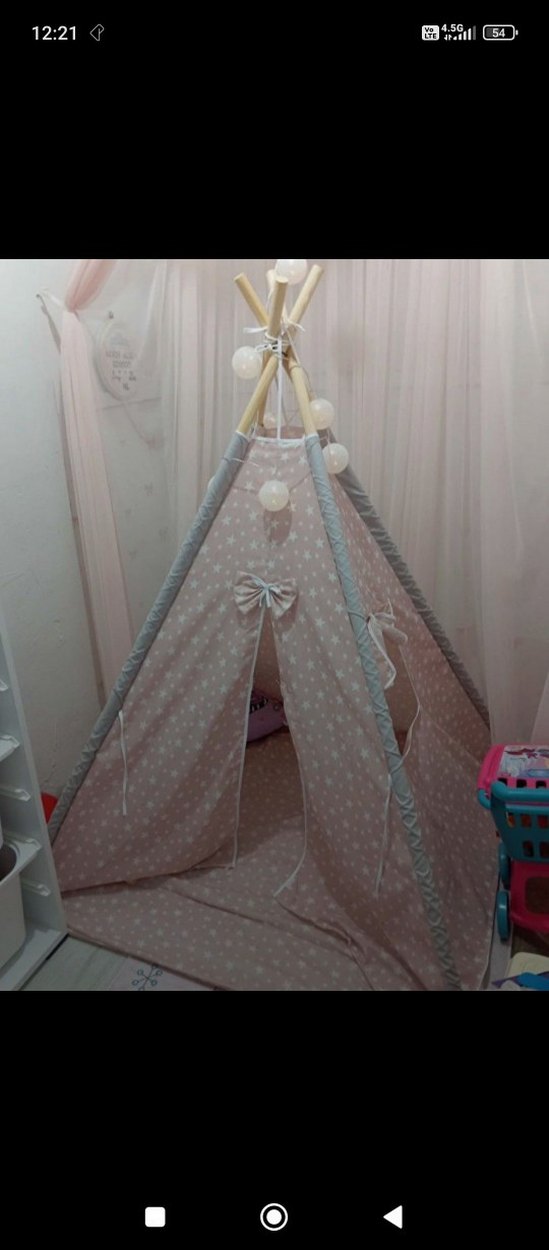 Pembe Çocuk Oyun Çadırı - Görsel 2