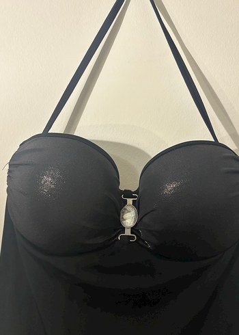 Tokalı Siyah Gotik Kadın Mayo - Görsel 2