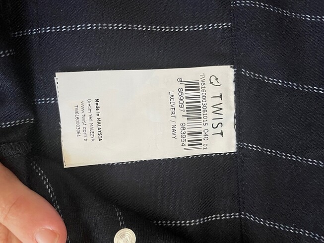 40 Beden Twist Çan kesim çizgili pantolon