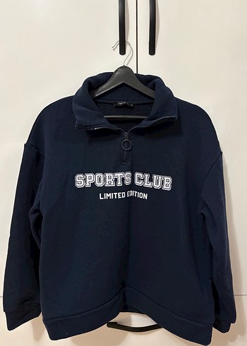 Trendyol & Milla Lacivert Yarim Fermuarli Spor Sweatshirt