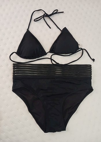 Siyah Mini Strappy Bikini Takımı