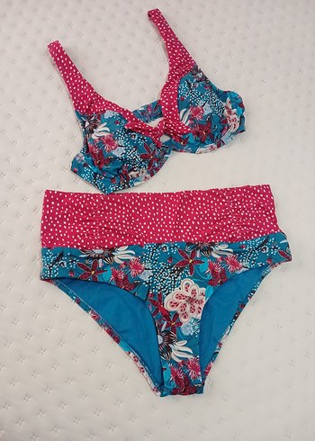 Renkli Bohem Desenli Bikini,defosu yok