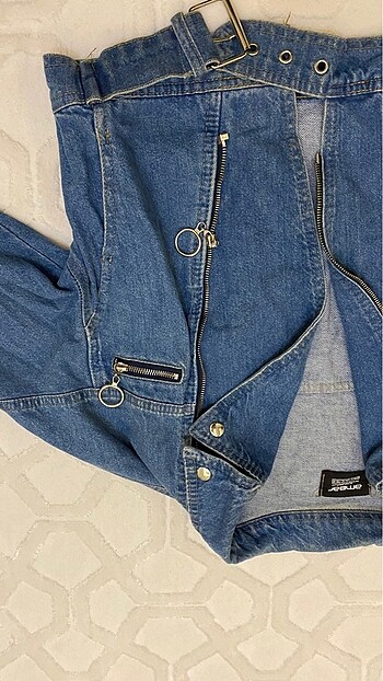 m Beden mavi Renk Kot ceket denim ceket biker
