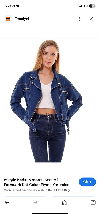 Mavi denim kot ceket