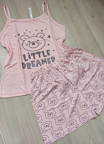 Şortlu pijama takımı penye 