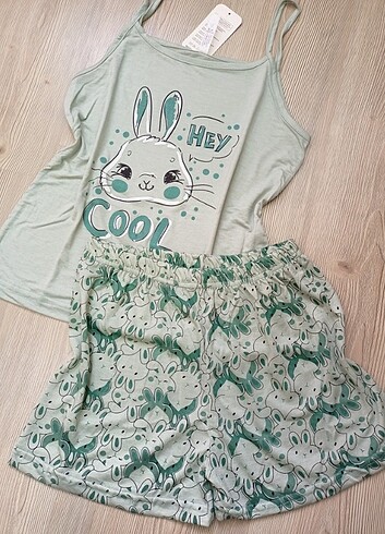 Şortlu pijama takımı penye yazlık 
