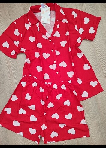 xxl Beden Gömlek yaka pijama takımı