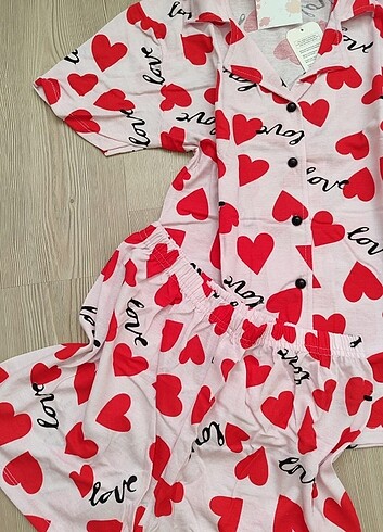 l Beden çeşitli Renk Gömlek yaka pijama takımı