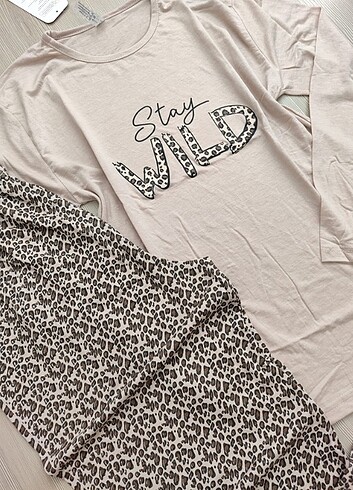 xl Beden Kadın pijama takımı uzun kollu