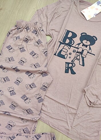 xxl Beden Kadın pijama takımı uzun kollu