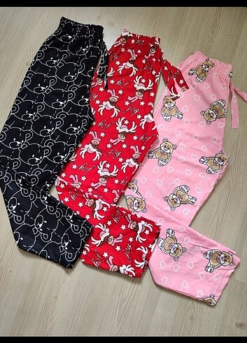 LC Waikiki Kışlık pijama altı süet 3lü