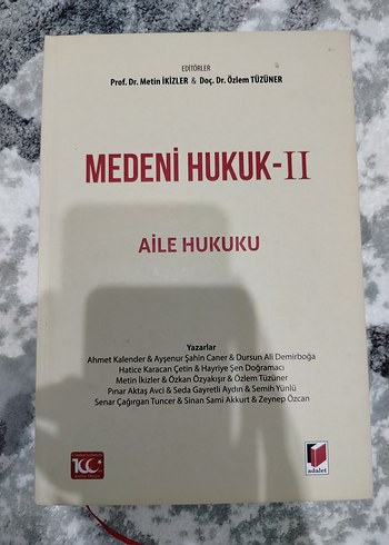 Medeni Hukuk-II Aile Hukuku Kitabı Metin İkizler