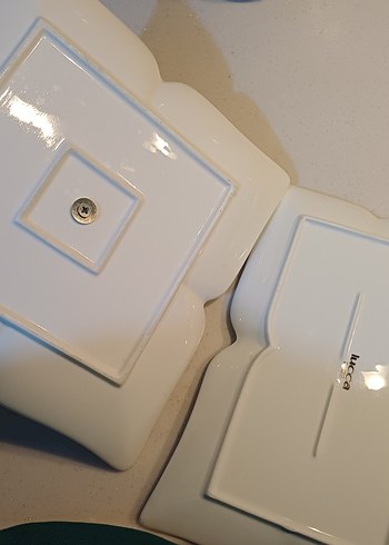 Nakışlı Beyaz Porselen Tabak Seti - Görsel 4