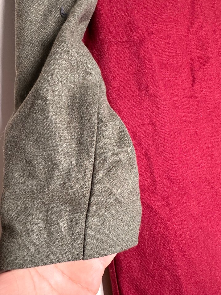 Bordo ve Gri Uzun Kollu Midi Elbise - Görsel 4