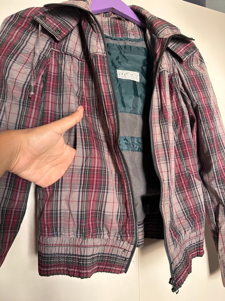 Düğmeli Gri Street Style Kadın Ceket - Görsel 2