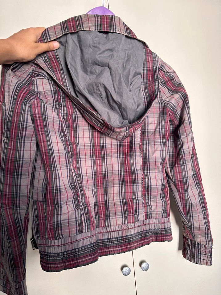 Düğmeli Gri Street Style Kadın Ceket - Görsel 4