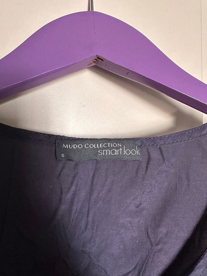 Nakış İşlemeli Mor Kolsuz Midi Elbise - Görsel 2