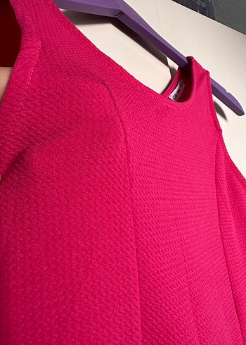 Kolsuz Pileli Pembe Kız Elbisesi - Görsel 3