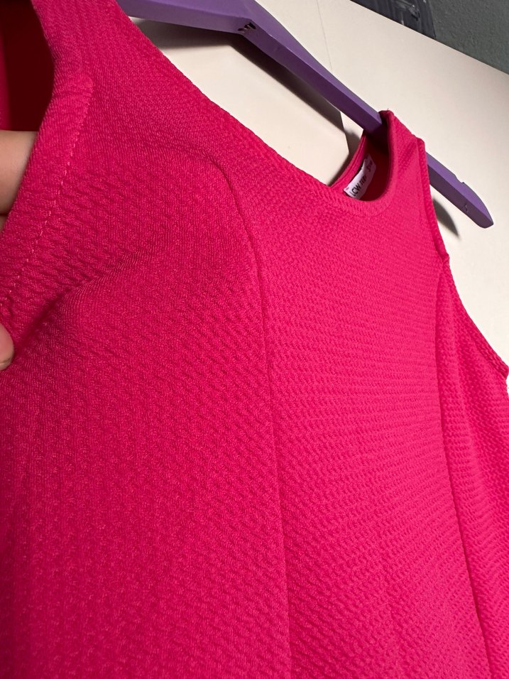 Kolsuz Pileli Pembe Kız Elbisesi - Görsel 3