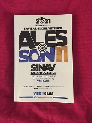 2021 Master Serisi ALES Son 11 Sınav Tamamı Çözümlü Çıkmış Sorul