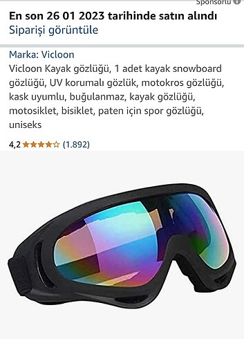 Kar Kayak Gözlüğü