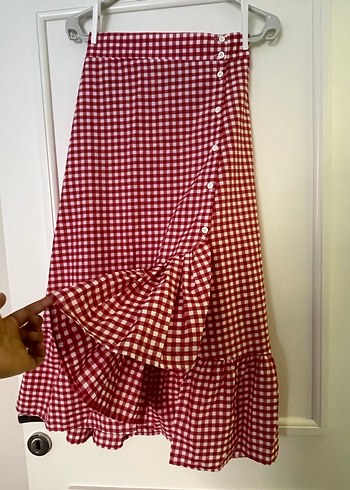 Pötikareli Midi Boy Etek - Görsel 5