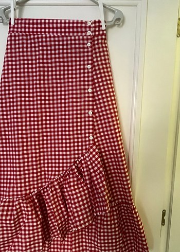 Pötikareli Midi Boy Etek - Görsel 4