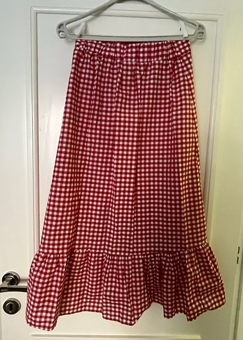 Pötikareli Midi Boy Etek - Görsel 2