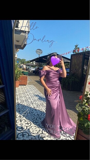 Kayık yaka Saten abiye
