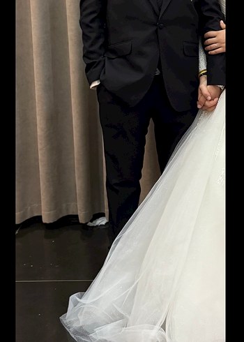 Düğmeli Siyah Erkek Takım Elbise - Görsel 2