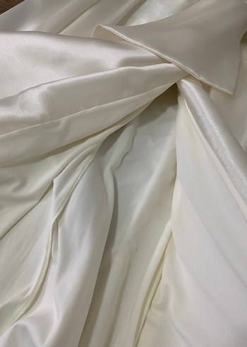 Beyaz Straplez abiye - Görsel 6