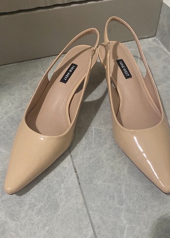 Bej Stiletto Topuklu Kadın Ayakkabı - Görsel 6