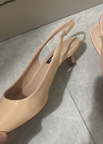 Bej Stiletto Topuklu Kadın Ayakkabı - Görsel 3